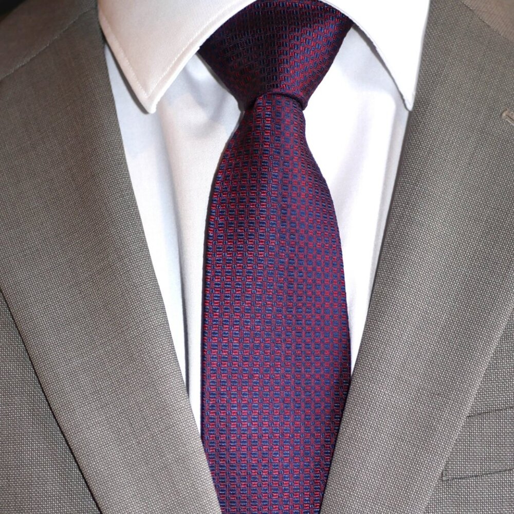Silk Red Pattern Tie
